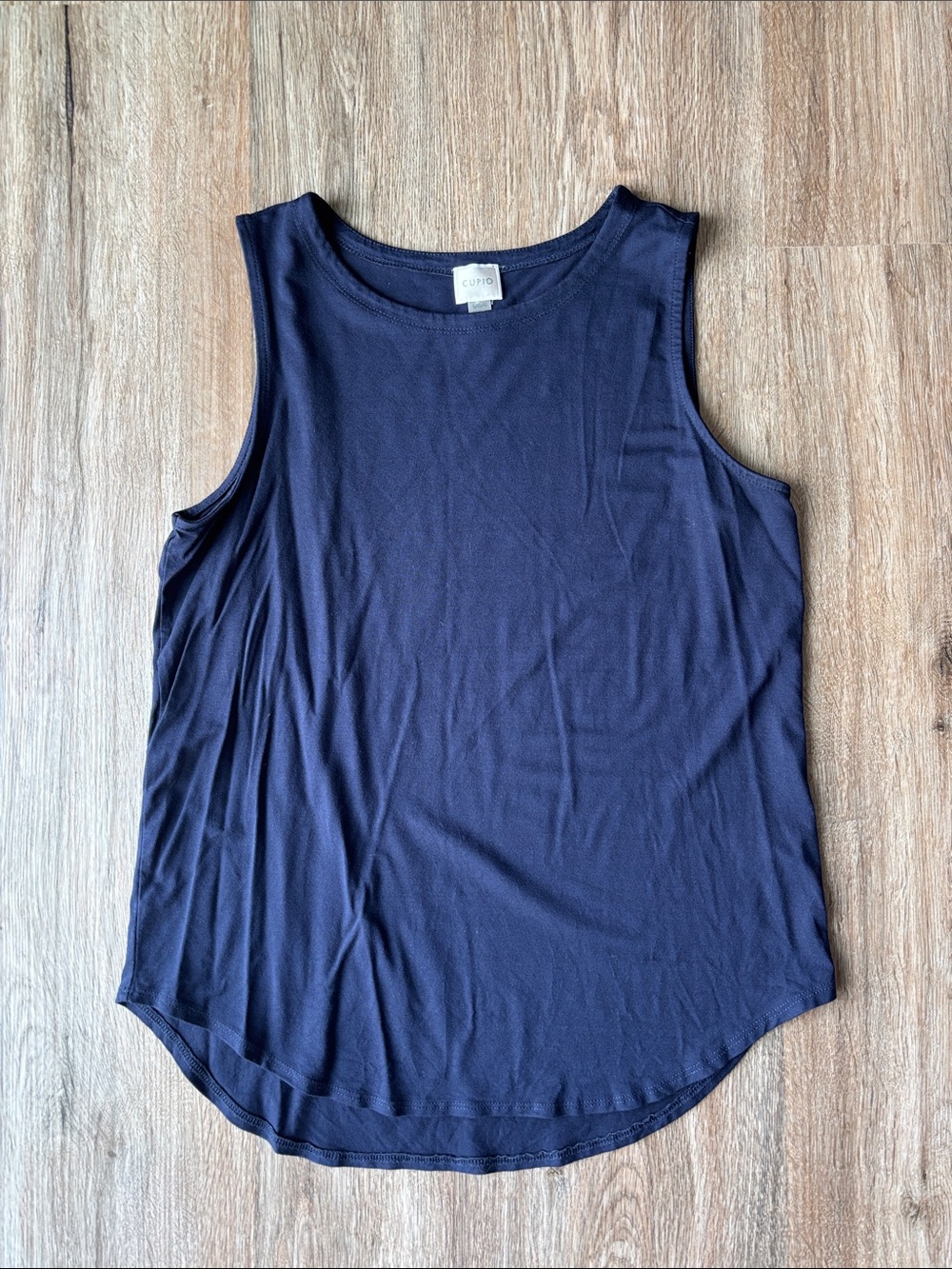 💛2 for $15! Cupio Dark Navy Scoop Neck Sleeveless Tank